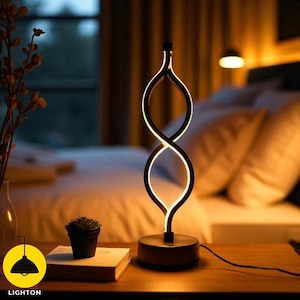 Elegant Modern Desk Lamp – Clear Glass Base & Adjustable LED Table Light for Stylish Home, Office, Bedroom, and Living Room Décor