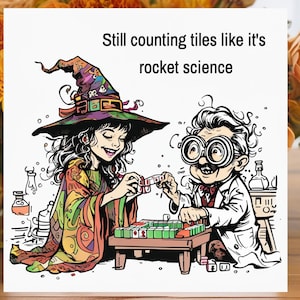 Halloween Mahjong, Rocket Science Digital Download, Mah Jongg Card, Seasonal Mahjong, Mahj Gift, Mahjong Host Gift, Mahjong Greeting, PNG