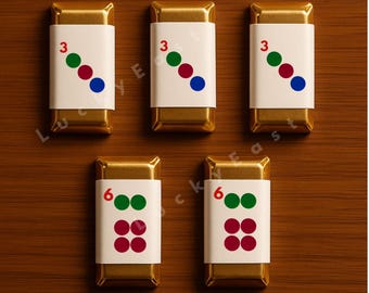 Mahjong Chocolate Wrapper: Printable Candy Wraps (Digital Download)