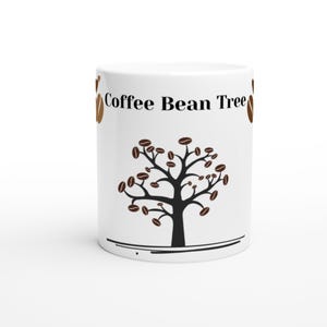Minimalistische Kaffeetasse Keramik Kaffeetasse Kaffeebaum Design Einzigartiges Becher Geschenk für Kaffeeliebhaber