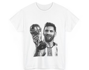 T-shirt Messi | Vintage voetbalshirt Argentinië | Retro Streetwear grafische uniseks top