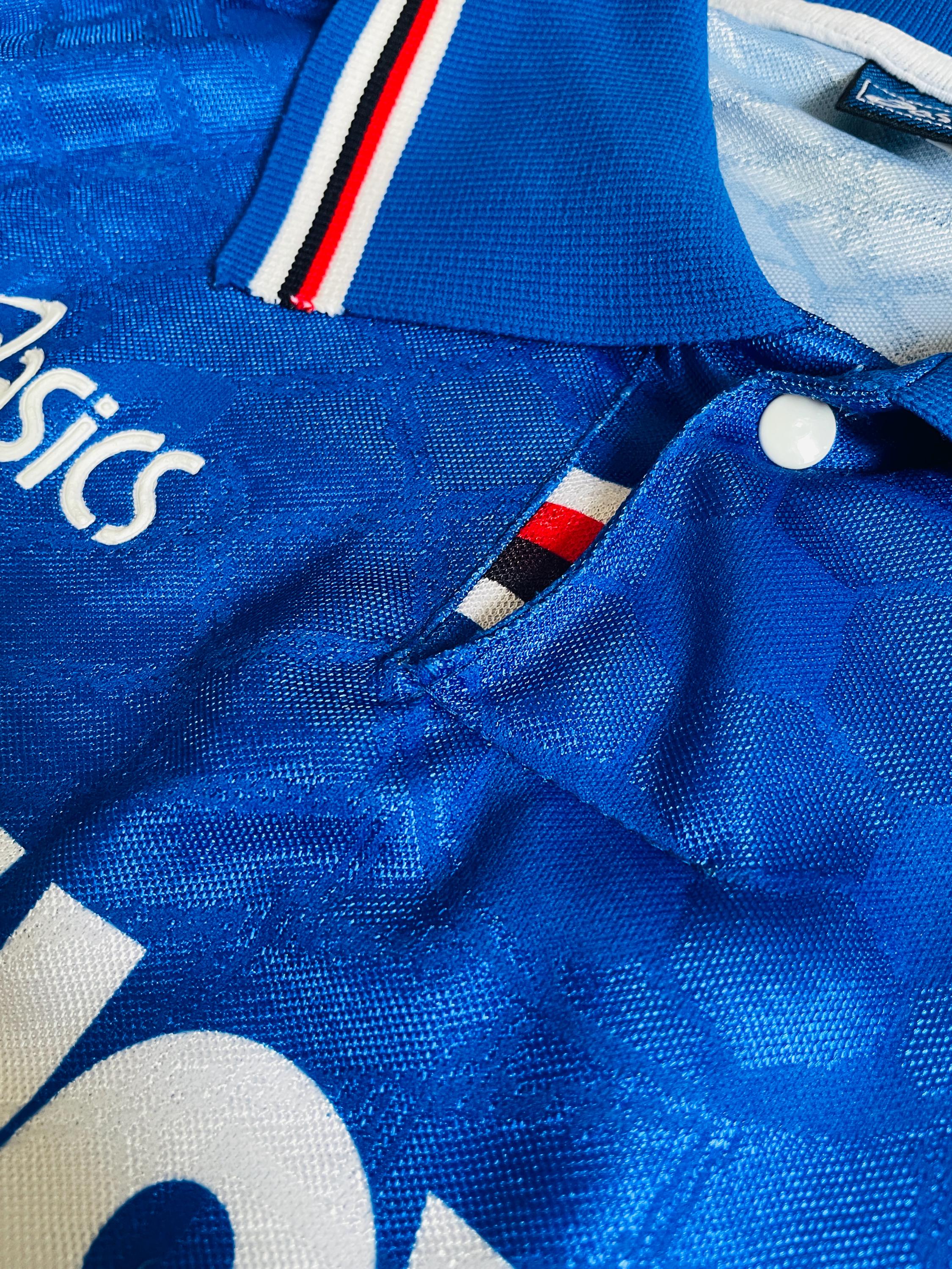 1995-96 Sampdoria Home Jersey | Asics Vintage Football Shirt |size