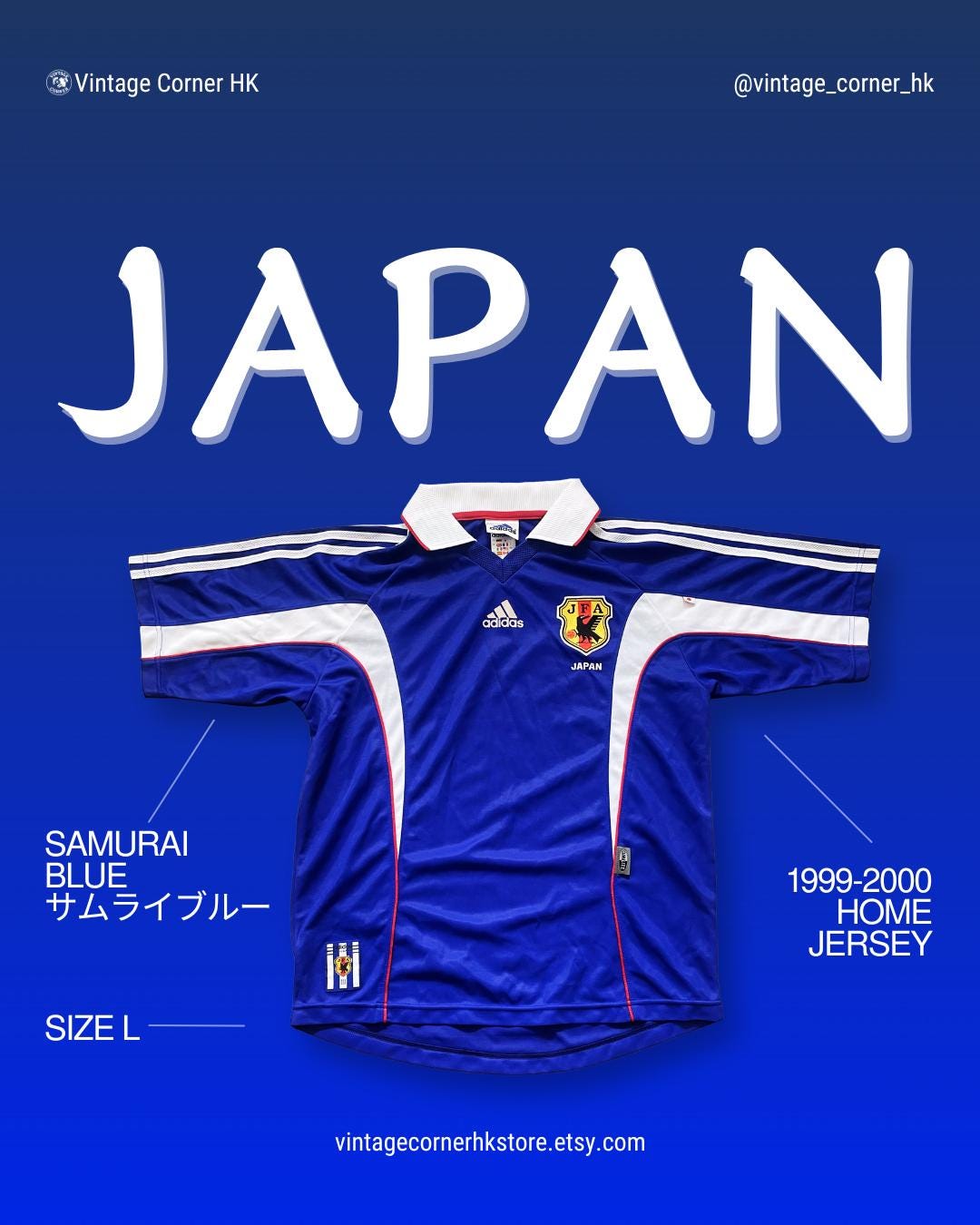 1999–2000 Japan Home Shirt Adidas Vintage Size L - Etsy Israel