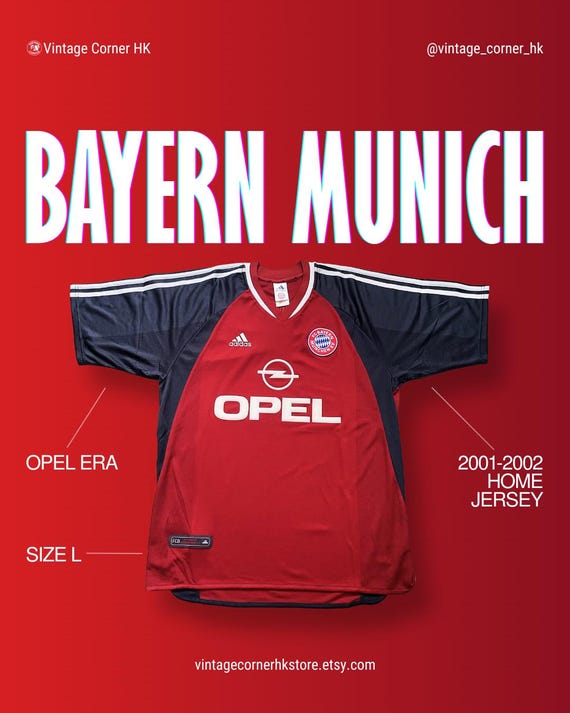 2001-2002 バイエルンミュンヘン　ホーム　ユニフォーム　adidas 2001–2002 バイエルン・ミュンヘン ホーム シャツ アディダス
