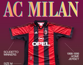 Dejan Savicevic Vintage 90s AC Milan Tribute Soccer Jersey - Red