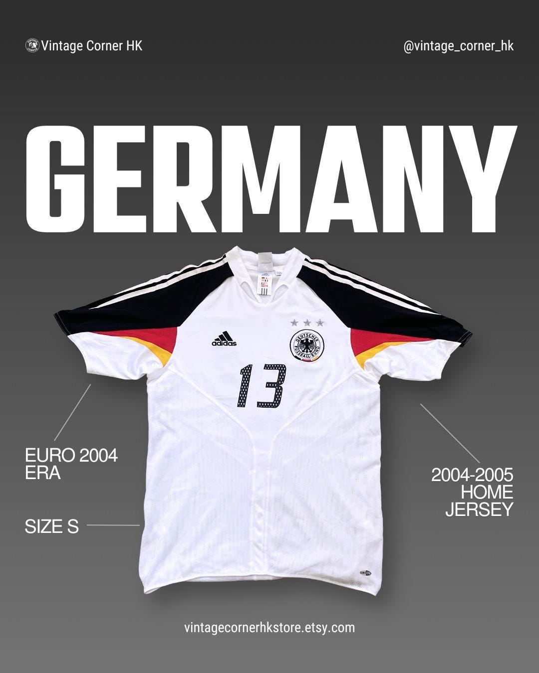 2004–2005 Germany Home Shirt Adidas Vintage Size S - Etsy Hong Kong