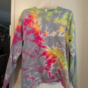 long sleeved tie dye T-shirt