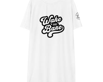 Camiseta de noche extragrande Wake and Bake para mujer