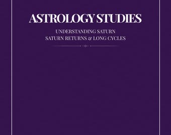 Astrology Studies · Saturn Return & Long Cycles Workbook (Instant Download PDF)