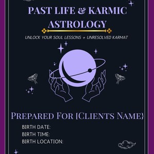 Past Life and Karmic Astrology Report | North Node, South Node & Soul Contracts | Spiritual Healing and Destiny Chart Reading (PDF)