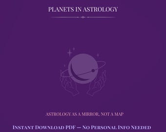Planeten in de Astrologie: een blauwdruk • Gids met kernbetekenissen (direct te downloaden als PDF)