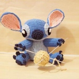Crochet Pattern Stitch, Stitch inspired crochet pattern, cute DIY plush PDF tutorial, Amigurumi Stitch