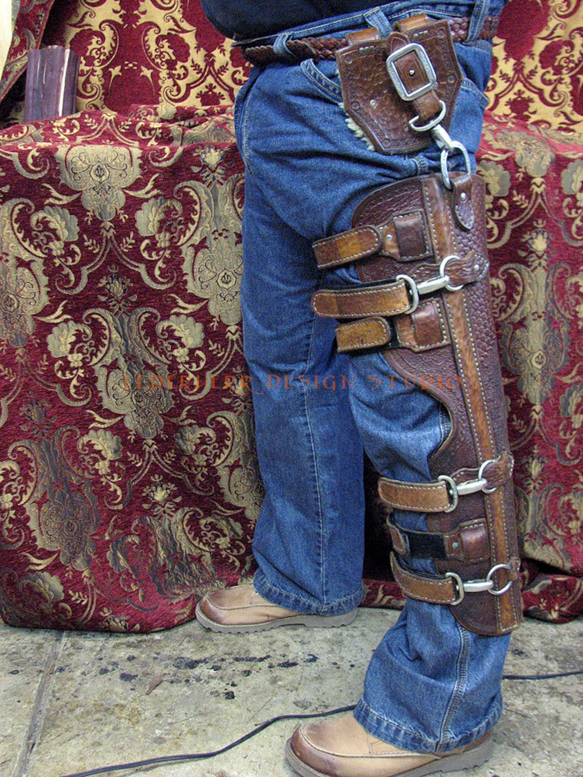 Handmade Steampunk Leather Leg Brace Etsy