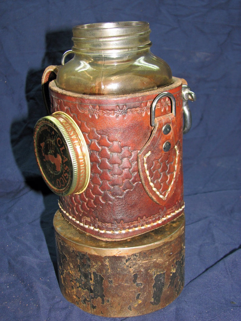 Steampunk Leather Armored Coffee Mug: Fork-liftable image 2