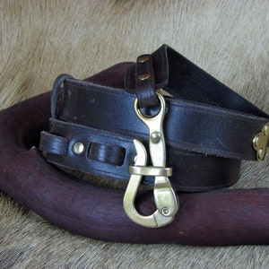Pelican Hook Leather Belt in Chocolate Water Buffalo image 4