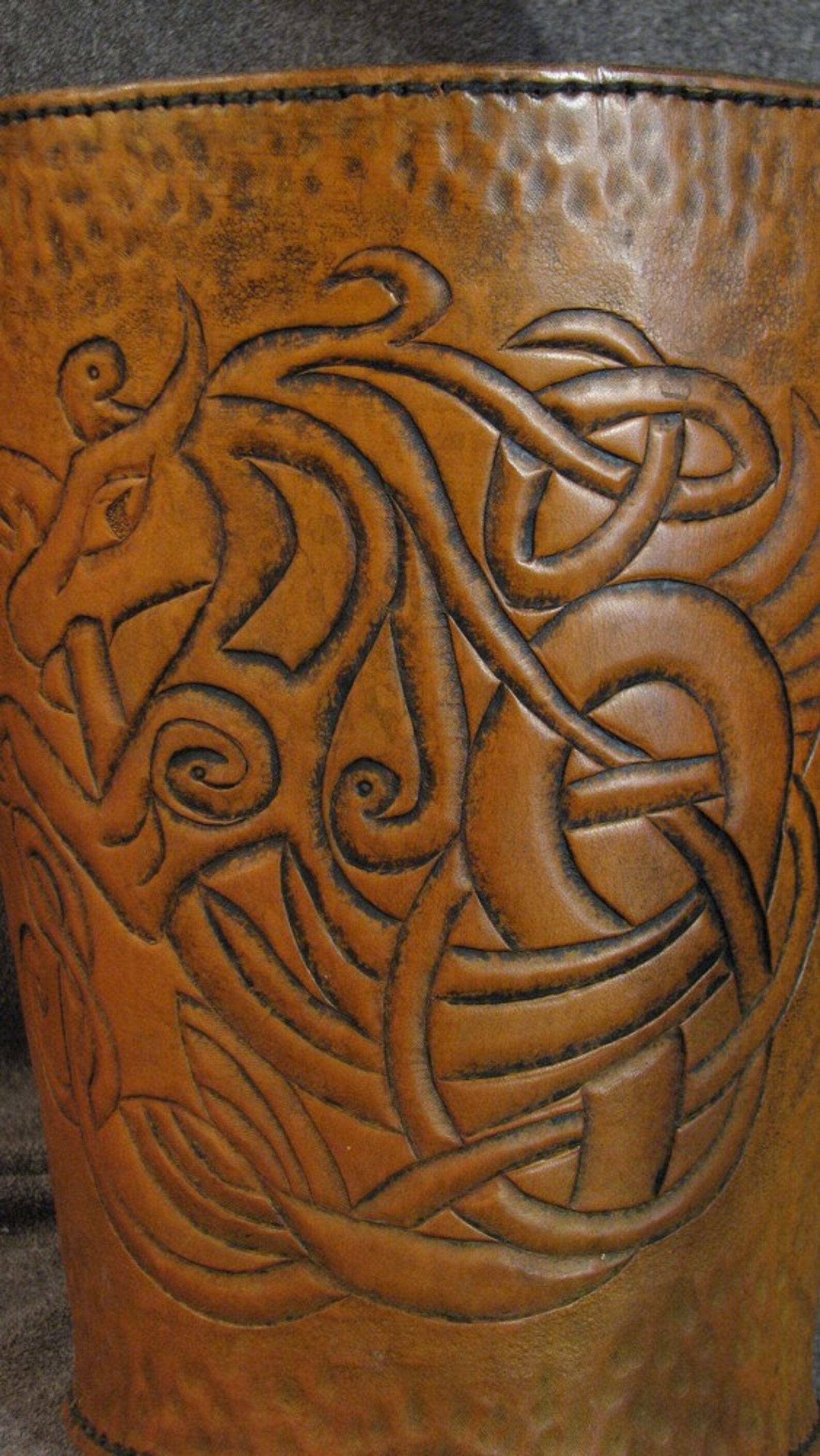 Tooled Leather Celtic Water bucket Etsy