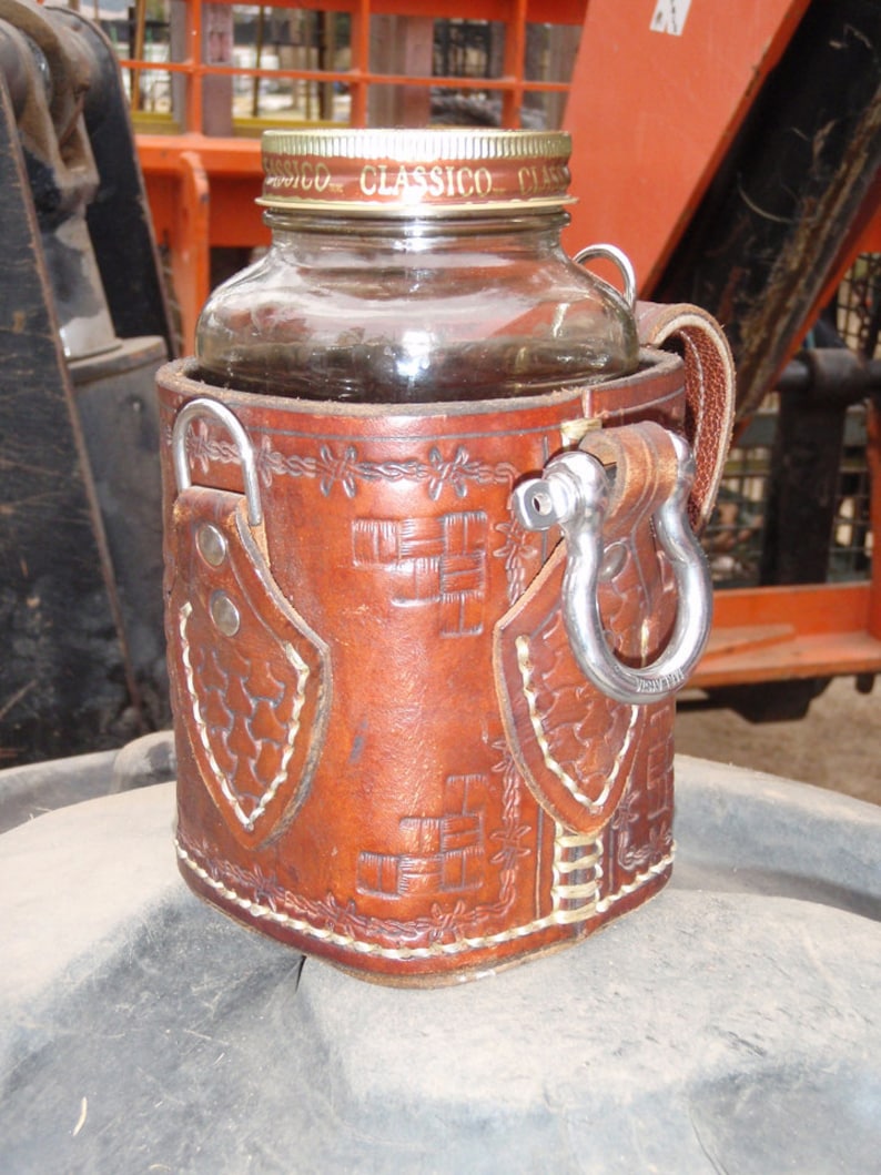 Steampunk Leather Armored Coffee Mug: Fork-liftable image 4