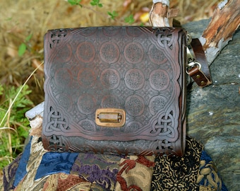 Celtic Cross-body Satchel " Blaackwydd"