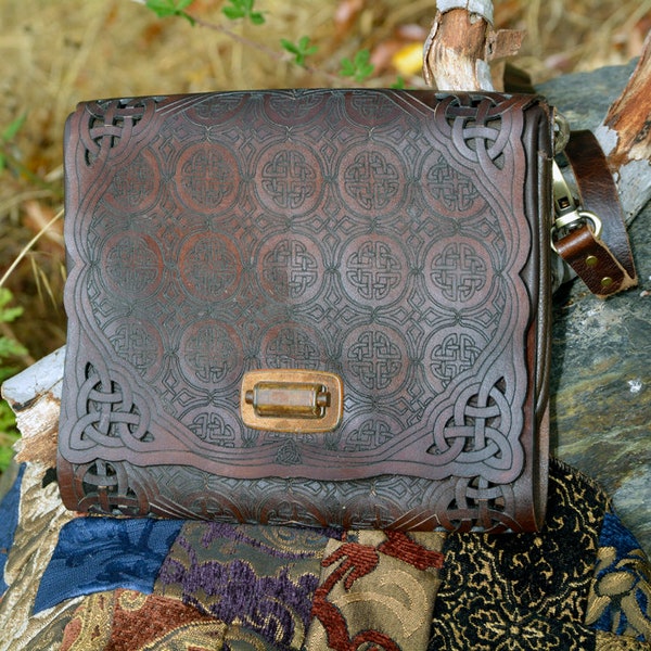 Celtic Cross-body Satchel " Blaackwydd"