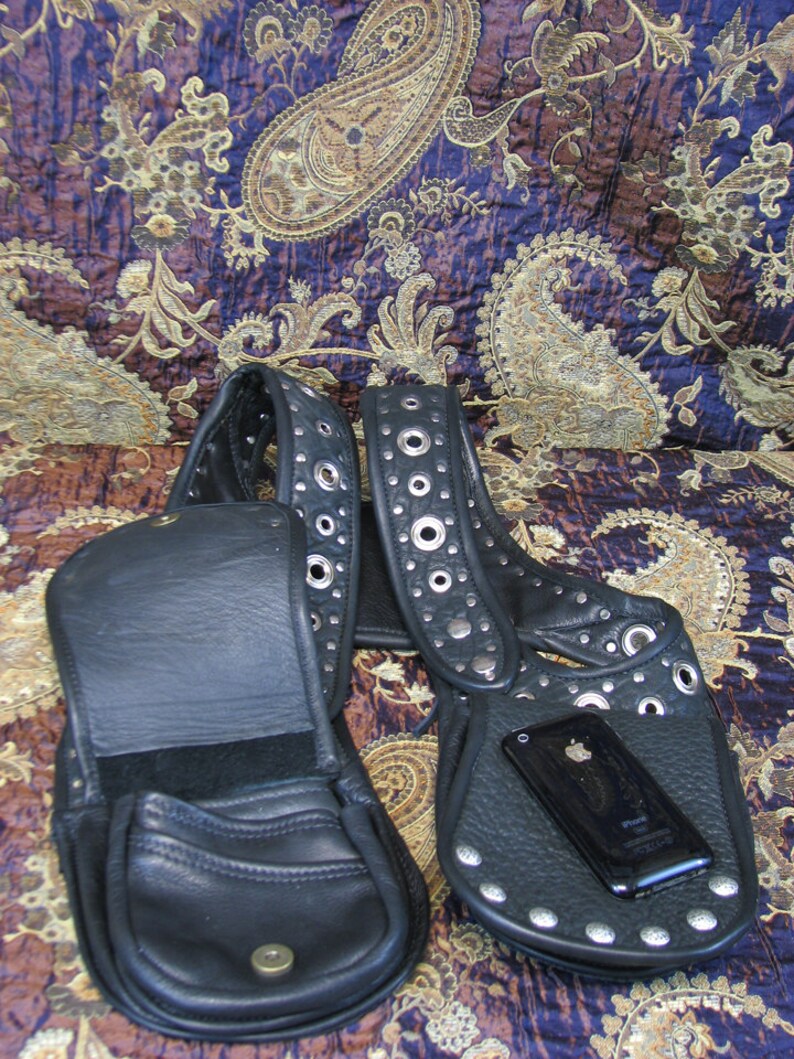 Medium Shoulder Holster Purse in Black Buffalo and Metal Etsy