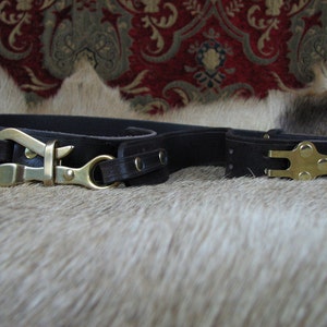 Pelican Hook Leather Belt in Chocolate Water Buffalo image 3