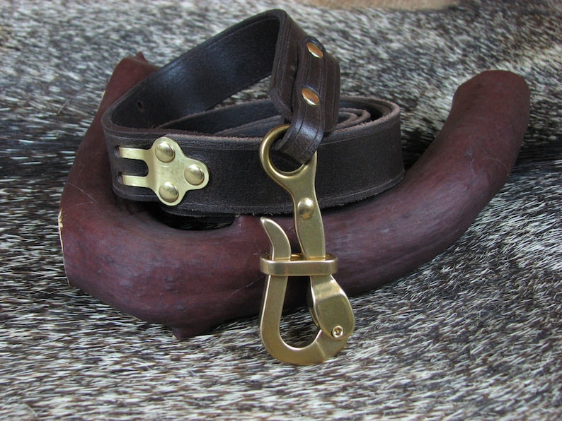 Pelican Hook Leather Belt in Chocolate Water Buffalo image 1