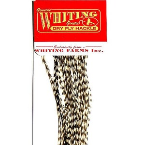 16 Natural Grizzly Whiting Farms Fashion Pack Hair Feather Extensions with 3 Free Crimp Beads
