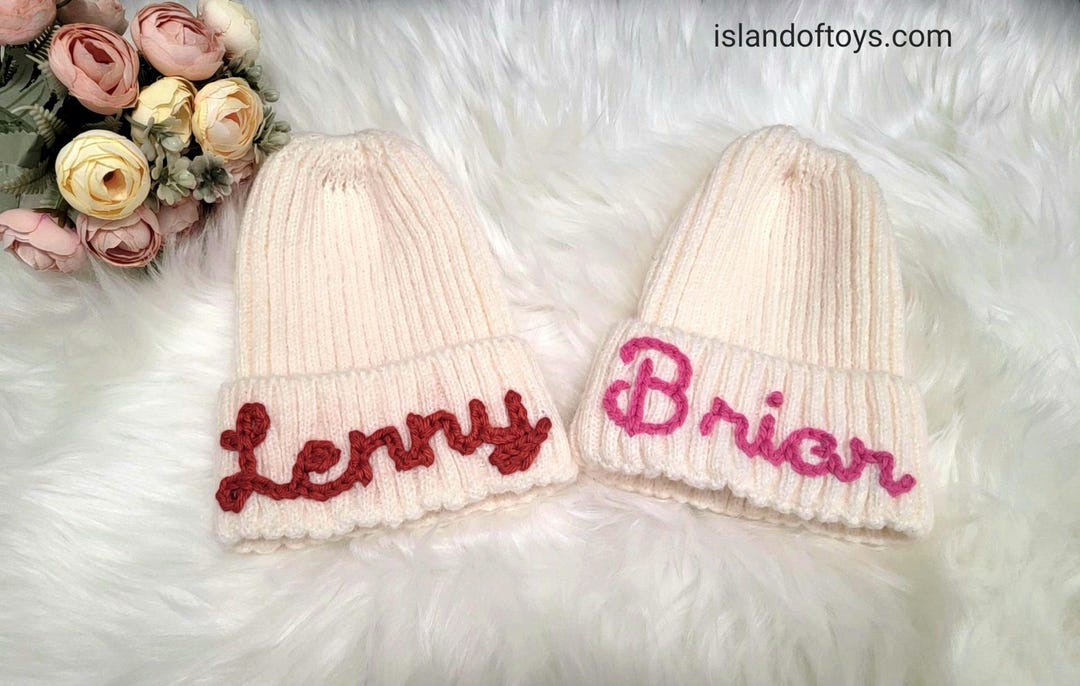 Personalized Baby Hat – Custom Name Beanie for Newborn, Embroidered ...