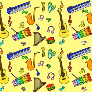 Musical Instrument Themed Prints