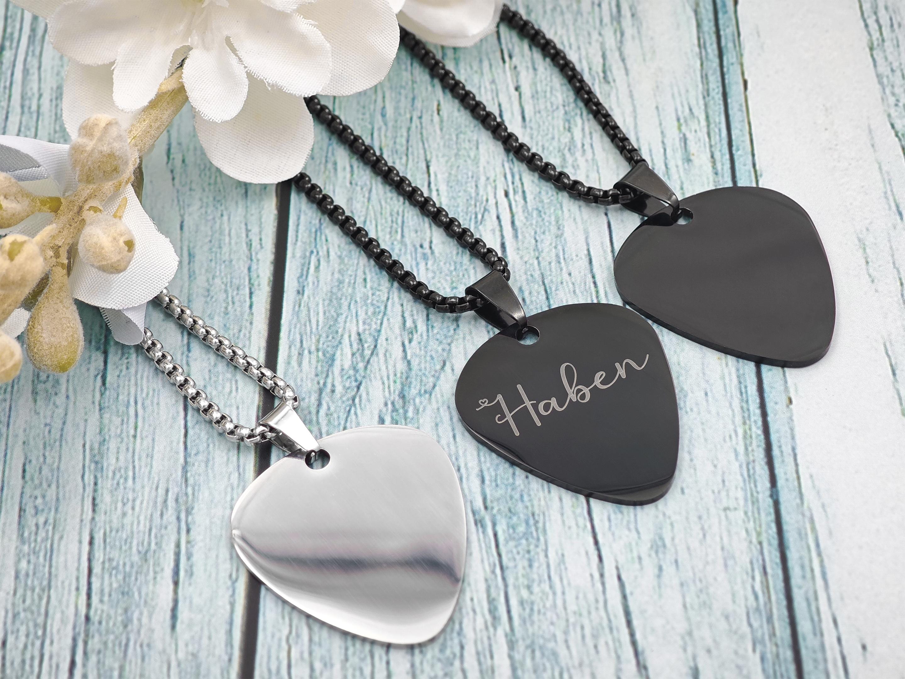 Gitarren Plectrum Halskette, klassisch Metall Bass Plektrum voor