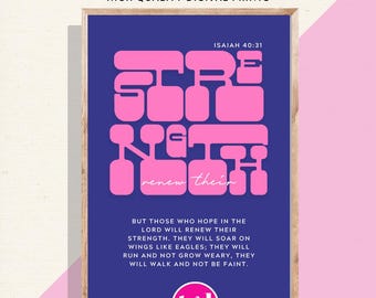 Trendy Christian Wall Art, Christian artwork, Scripture wall art, Apartment Aesthetic, Trendy Wall Art, Bible verse print, Funky Wall Art