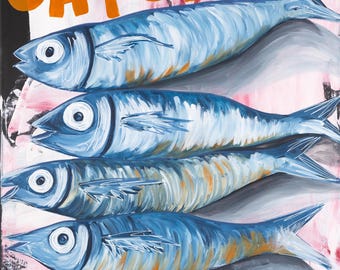 Fine Art Print "Catch of the day" - Modern Pop Art Kunstwerk (Print on Demand)