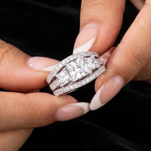 Stainless Steel Engagements/Wedding Ring Sets Ring Sets for sale