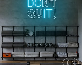 Enseigne au néon pour salle de sport, néon motivant pour salle de sport à domicile, décoration murale de remise en forme pour bureau, citation inspirante, cadeau pour amateur de sport