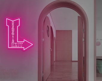 Dramatisches Ausgangsneonschild, dramatisches Ausgangsschild für Tür, schrulliges Wohnkultur, dramatische Ausgangswandkunst, ein bisschen dramatische Wanddekoration