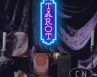 Tarot Neon Sign Mystical LED Light Occult Room Decor Witchy Wall Art Fortune Teller Gift Spiritual Room Decor