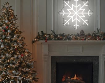 Weihnachten Schneeflocke Leuchtreklame, Schneeflocke Weihnachtsdekoration, Schnee Leuchtreklame, Kinderzimmer Dekor, Weihnachtsgeschenk