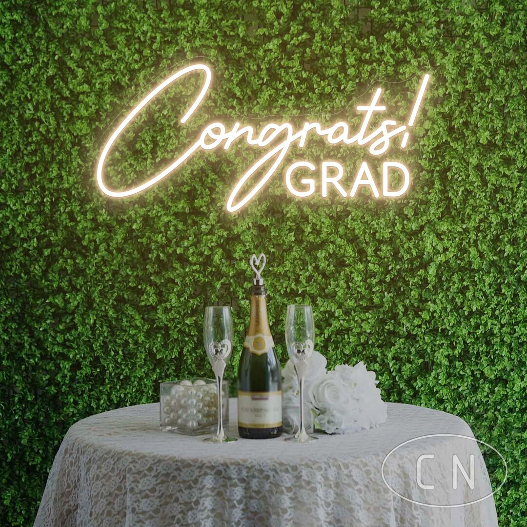 Neon Graduation Custom Congrats Grad Neon Sign Graduation Party Decor Prom Graduation ...