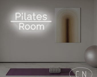 Pilates Room Neon Sign Custom Pilates Sign Yoga Sign Gym Wall Decor Pilates Studio Decor Pilates Lover Gift Pilates Neon Light