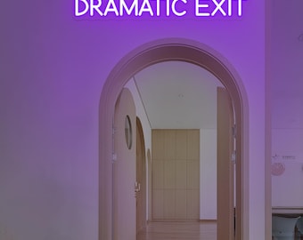 Dramatische Ausgangsleuchtreklame, dramatische Ausgangstürdekoration, Ausweg Leuchtreklame, lustige Ausgangsdekoration, lustige Ausgangsmöglichkeit, LED-Schild, schrulliges Wohnkultur