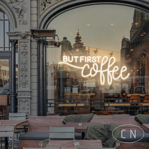 But First Coffee Neon Sign Custom Cafe Neon Sign Coffee Bar Decor Coffee Neon Wall Decor Cafe Shop Neon Sign Cafe Neon Light Business Sign