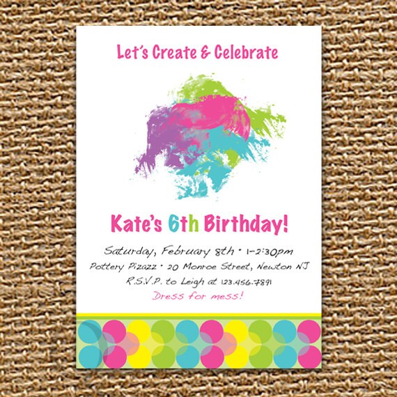 Craft Party Printable Invitation, Arts and Crafts Birthday Invitation, Craft Invitation, Art Party, Painting Party, Art Birthday Il_570xn