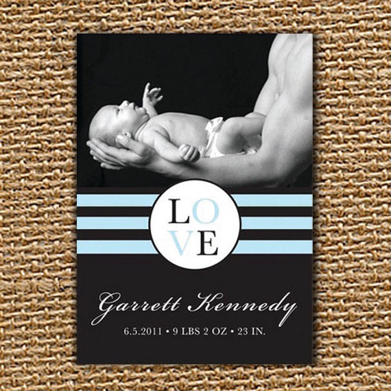 Birth Announcement, Baby Announcement, Photo Announcement, Boy Announcement, Baby Girl, Newborn Photo Card, Custom Announcement Il_570xn