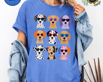 Comfort Colors® Colorful Dog Shirt, Trendy Puppy Graphic Tee, Dog Person T-Shirt, Pet Lover Gift, Funny Dog Tee, Dog Mom Life