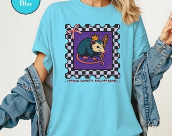 Comfort Colors Weirdcore Possum Tee, Funny Opossum Lover Gift, Regal Possum Sarcasm Shirt