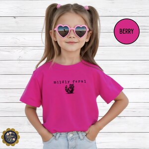 Camiseta juvenil de mapache ligeramente salvaje, divertida camiseta para niños salvajes Berry