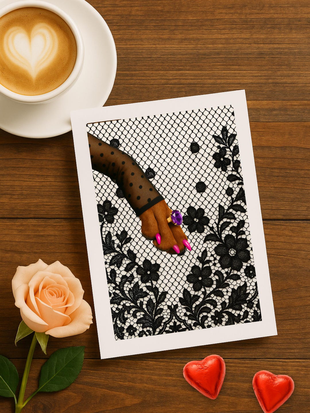 Rhodesian Ridgeback Paw Postcard – A6 (105×148 Mm) | Lace Glove & Ring ...