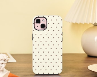 Retro Yellow Stars Phone Case Cute Tough/Slim Cover For 17Air 16e iPhone 17/16/15/14/13 Pro Max 16/15/14 Plus iPhone 13 12 Mini X XS XR SE
