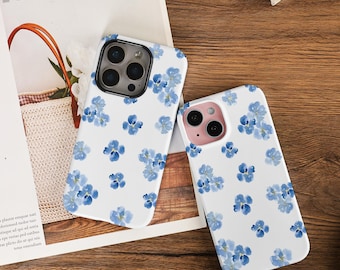 Etui na telefon Blue Flower Minimalism, wytrzymałe i smukłe, do nowego iPhone'a 16e, iPhone'a 16 15 14 Plus, iPhone'a 16 15 14 13 Pro Max X XS XR SE, iPhone'a 13 12 Mini