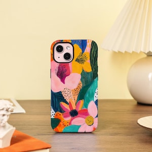 Housse de téléphone moderne fleurs colorées pour nouvel iPhone 17 Pro Max 17Air 17Pro 16/15/14/13/12 pro max 16 15 14plus 16e 12/13mini XS X XR SE